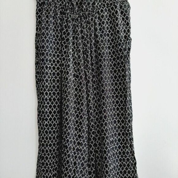 OLD NAVY | Wide Leg Crop Strapless Jumpsuit B&W Print Sz XL - Picture 7 of 14